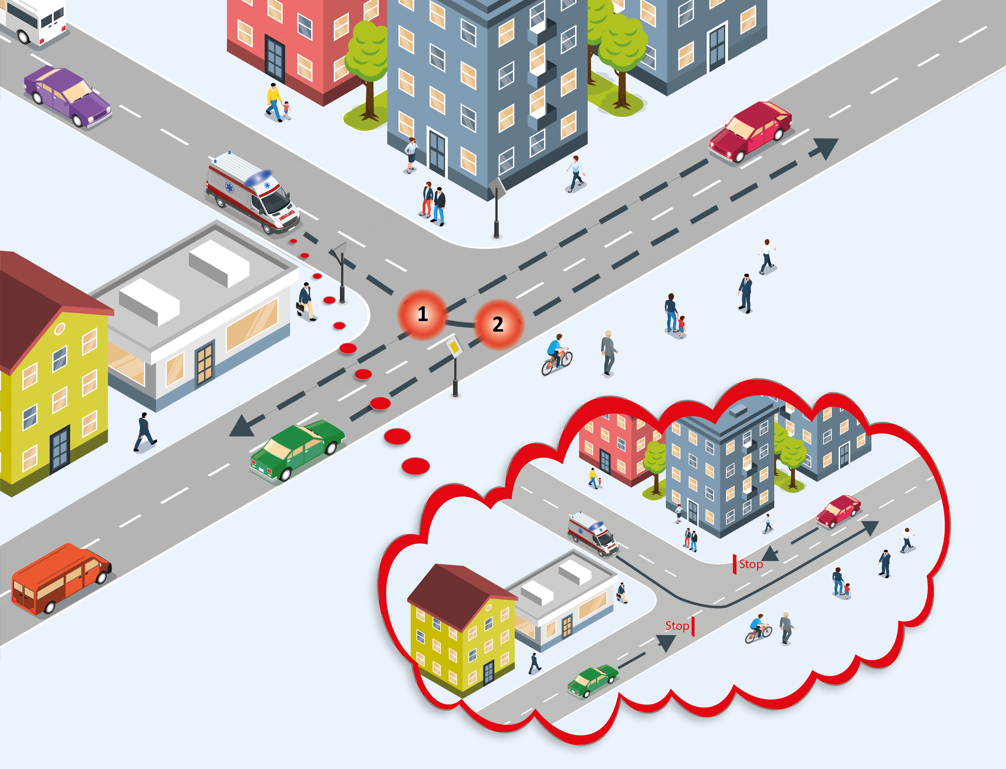 Digitale Verkehrssituation