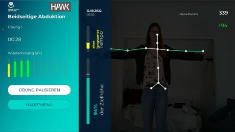 Screenshot der Physiotheorie App in Anwendung