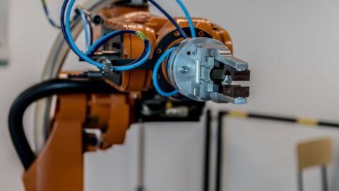 Nahaufnahme eines Roboterarms