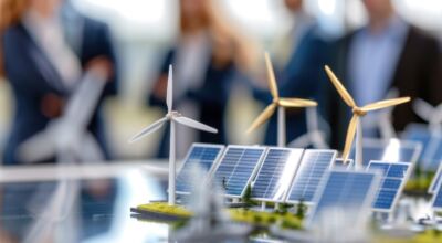 Miniatur Windpark und Photovoltaikanlage