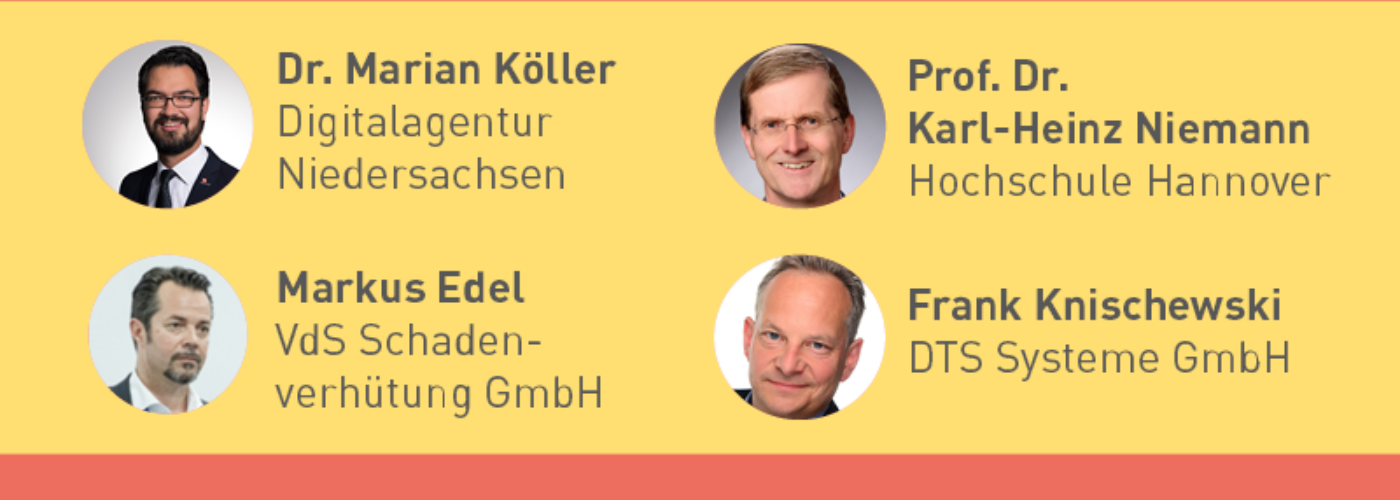 Flyer zur Panel-Diskussion mit Datum und Teilnehmern