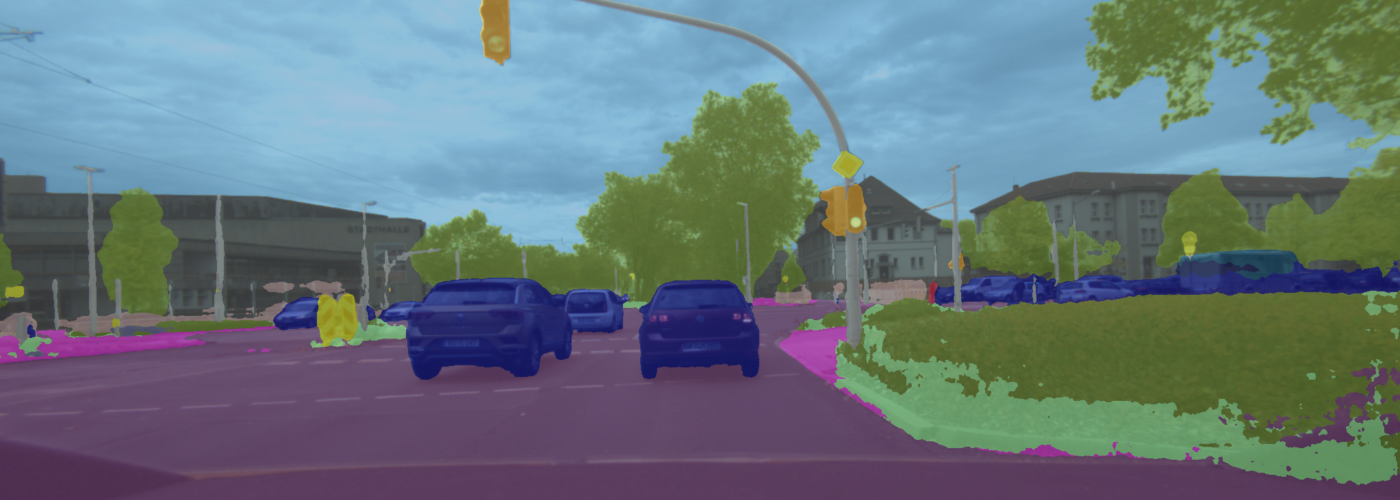 Simulierte Verkehrssituation in verschiedenen Farben