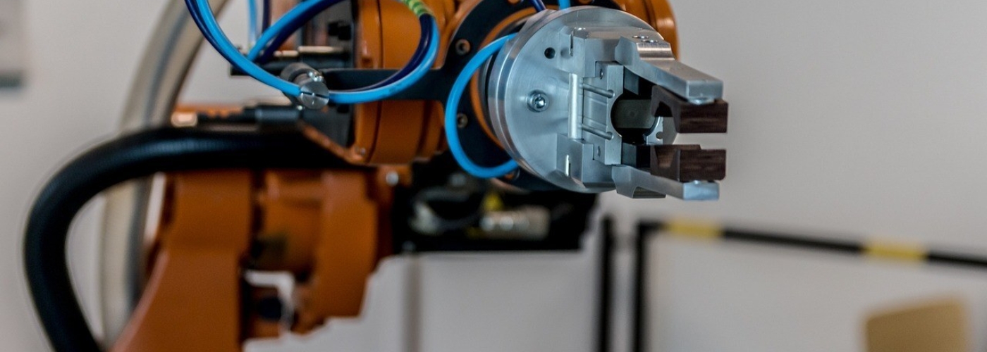 Nahaufnahme eines Roboterarms