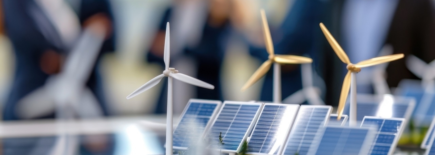 Miniatur Windpark und Photovoltaikanlage